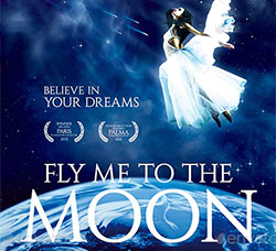 飞向月球/嫦娥奔月海报/传单PSD模板：Fly Me to the Moon Movie Poster Template